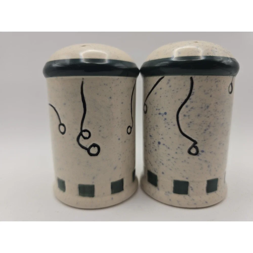 Vintage Fishing Lure Salt & Pepper Shakers Set Ceramic Nautical Lodge Decor  EUC